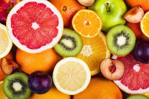 pile of fresh sliced fruit