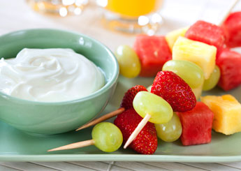 fruit and skewers